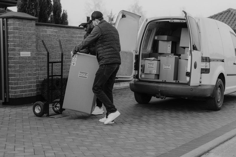 All The Right Moves crew loading furniture at the truck in Reno